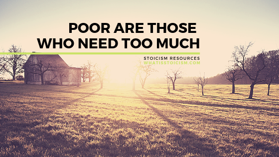 You are currently viewing Poor Are Those Who Need Too Much